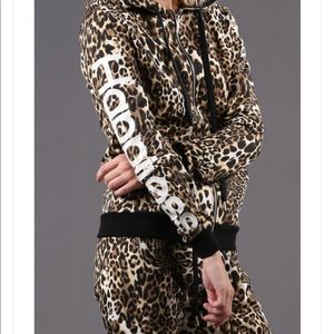 Happiness Leopard print Zip Hoodie